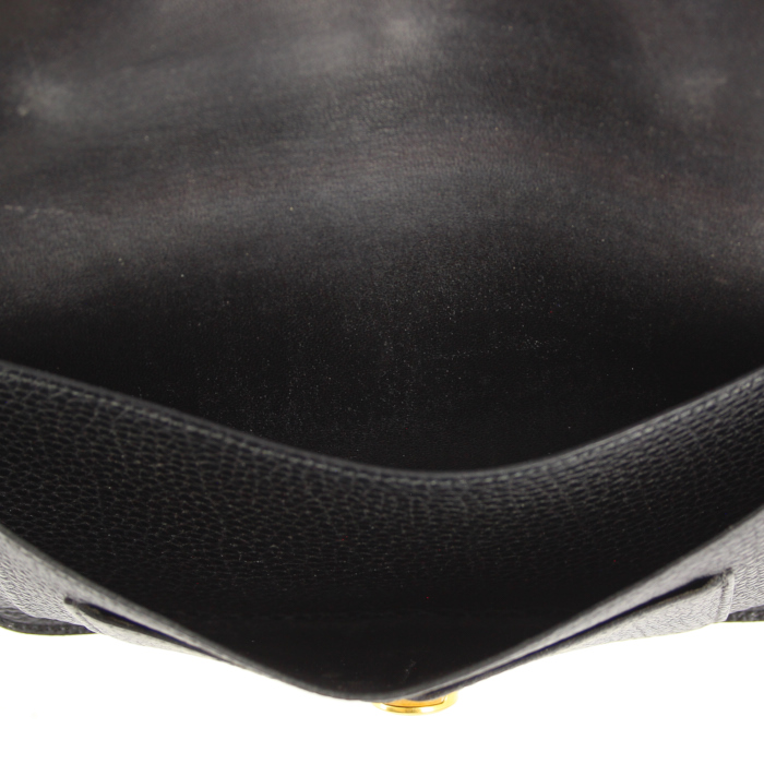 Portefeuille Hermes Dogon - Pocket Hand en cuir grainé noir - Detail D2