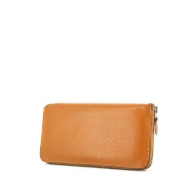 Portefeuille Hermes en cuir epsom gold