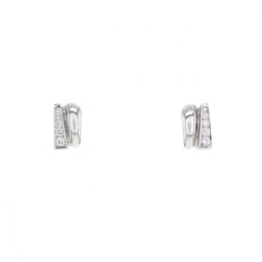 Paire de puces d'oreilles Fred Success en or blanc et diamants