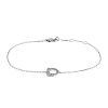 Brazalete Fred Success modelo pequeño en oro blanco y diamantes - 00pp thumbnail