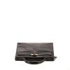 Hermès Kelly 35 cm shoulder bag in black porosus crocodile - 360 Front thumbnail