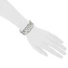 Tiffany & Co Olive Leaf rigid open cuff bracelet in silver - Detail D1 thumbnail