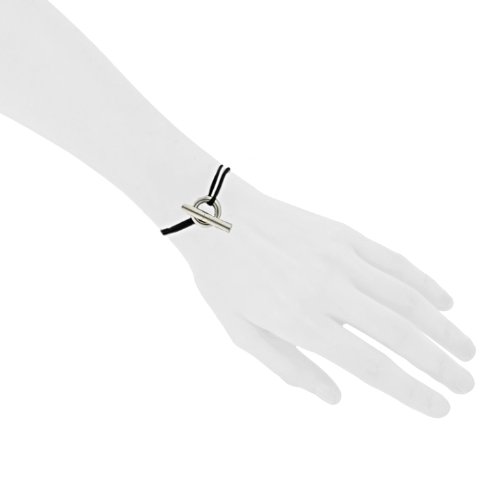 Brazalete Hermes Glénan modelo pequeño en plata - Detail D1
