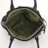 Salvatore Ferragamo handbag in black foal and black leather - Detail D2 thumbnail