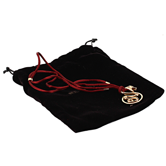 Pendentif Boucheron Trouble petit modèle en or rose,  rubis et émeraude - Detail D2