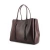 Lanvin shopping bag in purple leather - 00pp thumbnail