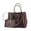 Lanvin shopping bag in purple leather - Detail D2 thumbnail