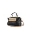 Lanvin handbag in beige and black leather - 00pp thumbnail