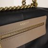 Lanvin handbag in beige and black leather - Detail D5 thumbnail