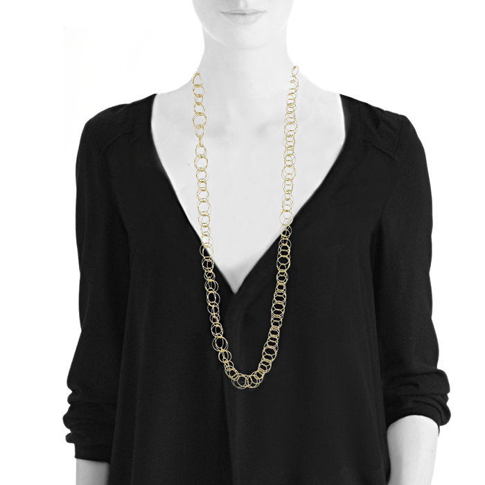 Collar Buccellati Hawai en oro amarillo - Detail D1
