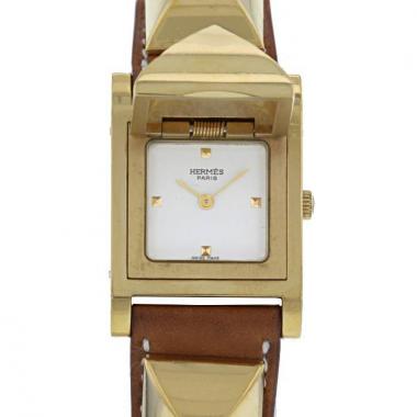 Montre Hermes Médor - Wristwatch en plaqué or Ref :  ME1.201 Ref :  2000