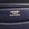 Sac à main Hermes en cuir box bleu-marine - Detail D4 thumbnail