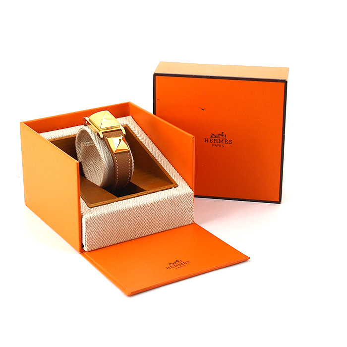 Hermes Médor - Wristwatch watch in gold plated Ref:  ME1.201 Circa  2000