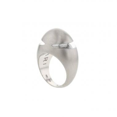 Bague géométrique Bulgari Cabochon en or blanc