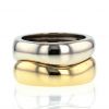Cartier double ring in white gold and yellow gold - 360 thumbnail