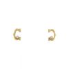 Orecchini a bottone Cartier C de Cartier in oro giallo e diamanti - 00pp thumbnail