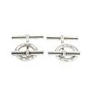 Hermes Mini Chaine d'Ancre pair of cufflinks in silver - 00pp thumbnail