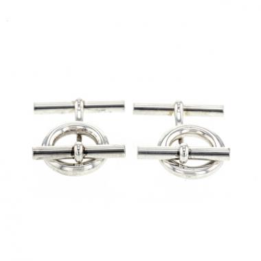 Coppia di gemelli Hermes Mini Chaine d'Ancre in argento