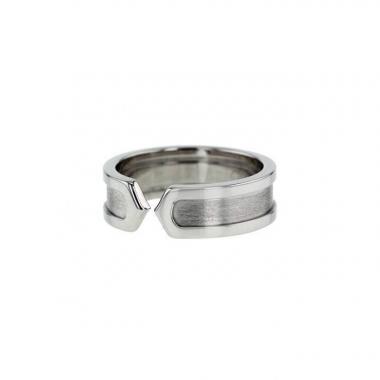 Anello aperto Cartier C de Cartier modello piccolo in oro bianco