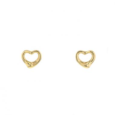 Orecchini a bottone Tiffany 
Co Open Heart in oro giallo