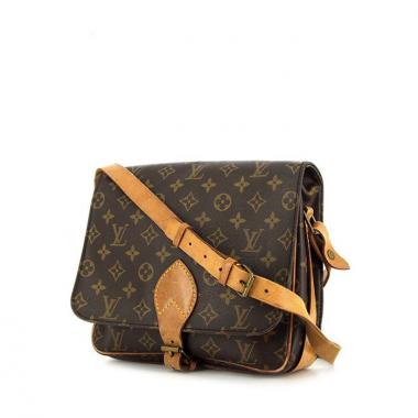 Louis Vuitton messenger bag in monogram canvas and natural leather