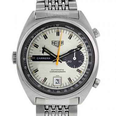 Montre Heuer Carrera en acier Ref :  1553 S Vers  1970
