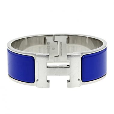Hermes Clic Clac opening medium model bracelet in palladium and enamel