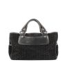 Celine Boogie handbag in black monogram suede and black leather - 360 thumbnail