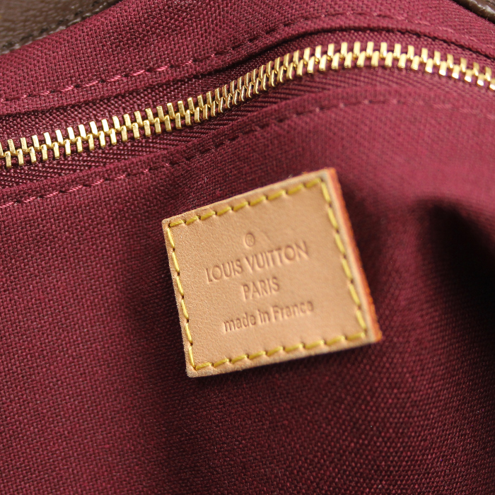 Sac cabas Louis Vuitton en toile monogram et cuir naturel - Detail D3