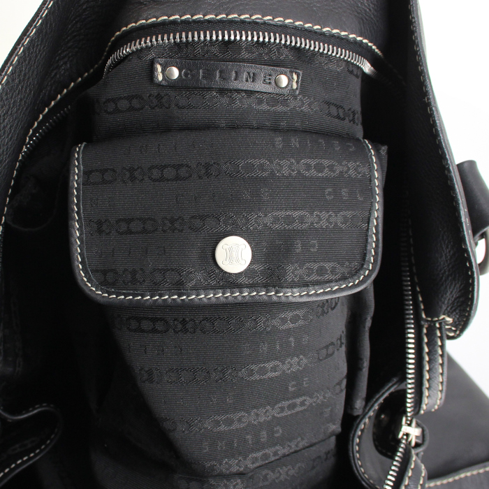 Bolso de mano Celine en cuero negro - Detail D4