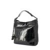 Dior handbag in black patent leather and black monogram canvas - 00pp thumbnail