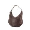 Gucci handbag in chocolate brown monogram leather - 00pp thumbnail
