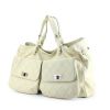 Shopping bag Pocket in the city in pelle martellata bianco sporco - 00pp thumbnail