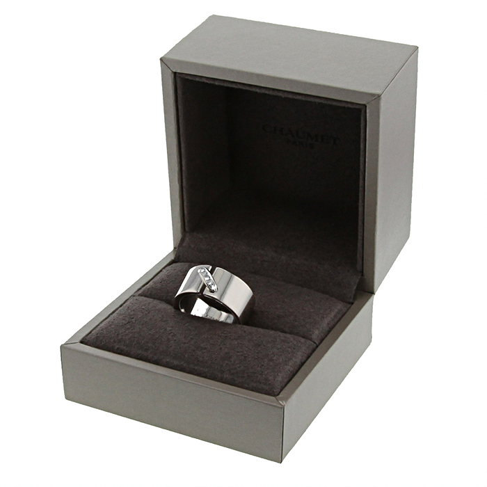 Chaumet Lien large model ring in white gold and diamonds - Detail D3