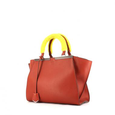 Fendi 3 Jours handbag in brick red leather