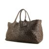 Bottega Veneta shopping bag in brown braided leather - 00pp thumbnail