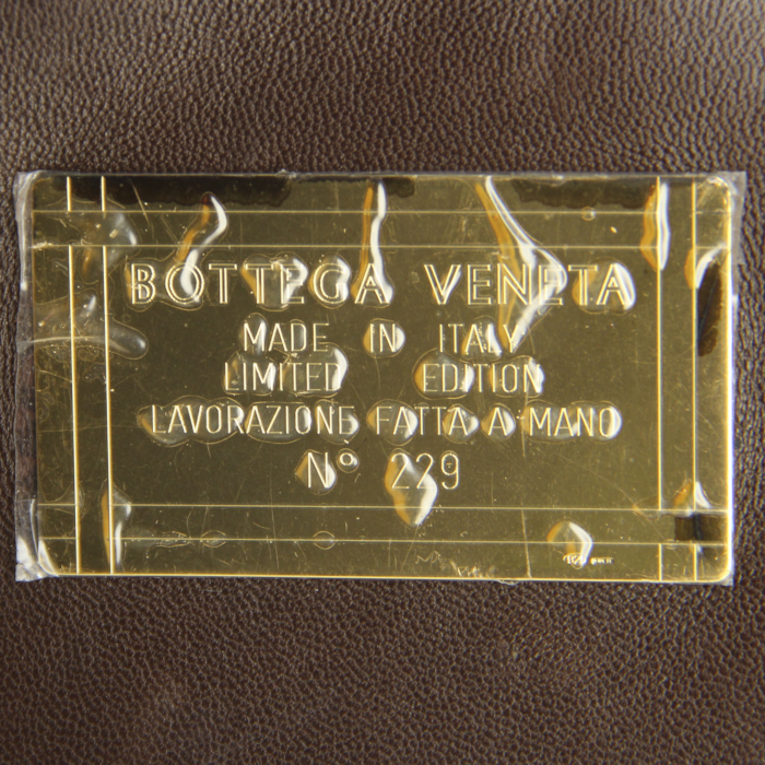 Bolso Cabás Bottega Veneta en cuero trenzado marrón - Detail D5