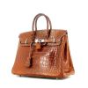 Hermes Birkin 25 cm handbag in fawn alligator - 00pp thumbnail