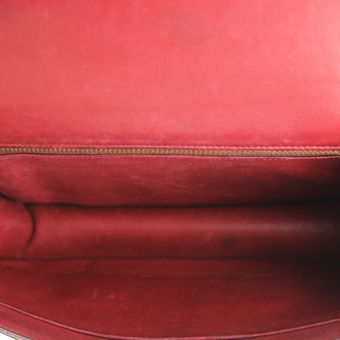 Sac à main Hermes Hermes Constance en cuir box bordeaux - Detail D3