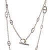 Hermes Farandole small model long necklace in silver - 00pp thumbnail