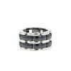 Chanel Ultra flexible large model ring in white gold and ceramic - 00pp thumbnail