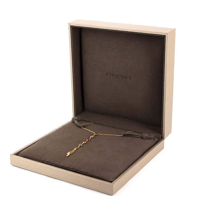 Collier Chaumet Amour en or jaune et pierres de couleurs - Detail D2