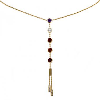 Chaumet Amour necklace in yellow gold and colored stones