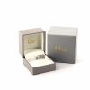 Sortija Dior Gourmette modelo grande en oro blanco y diamantes - Detail D2 thumbnail