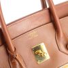 Hermes Birkin 35 cm handbag in vibrato leather and brown box leather - Detail D3 thumbnail