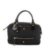 Tod's Luna handbag in black canvas and black patent leather - 360 thumbnail
