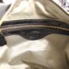 Tod's Luna handbag in black canvas and black patent leather - Detail D3 thumbnail