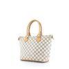 Louis Vuitton handbag in azur damier canvas and natural leather - 00pp thumbnail