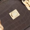 Bolso de mano Versace en cuero marrón - Detail D4 thumbnail