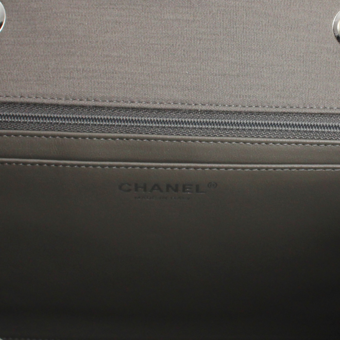 Borsa Timeless jumbo in tela jersey grigia - Detail D4